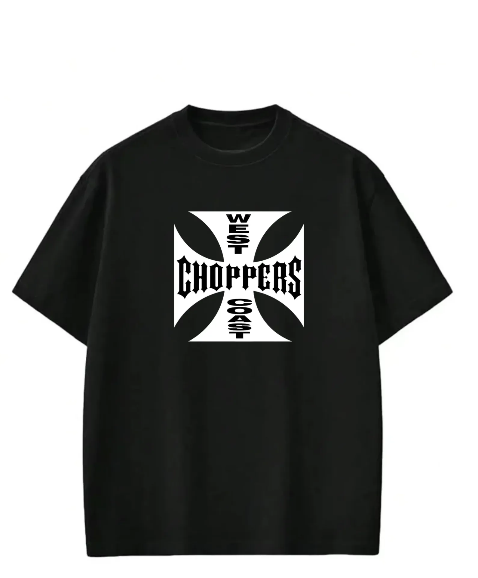 Playera Oversize WEST COAST CHOPPERS (Negro, XS)